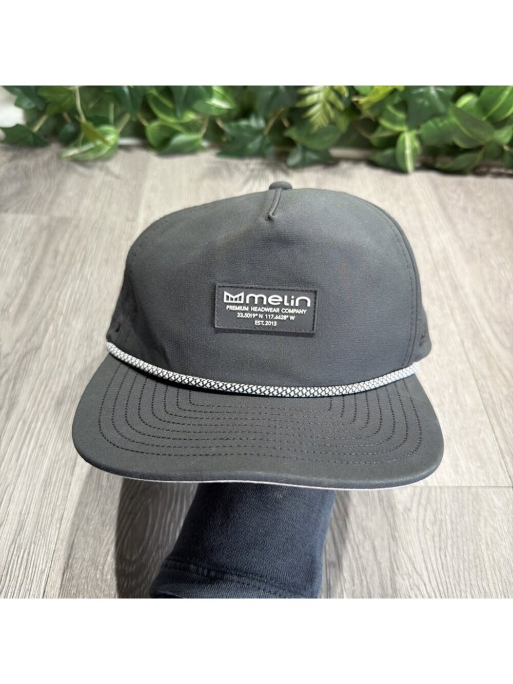 Melin CL Black Coronado Hydro Snapback Hat Rope Performance Water Resistant Cap